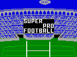 Super Pro Football title screen for Intellivision